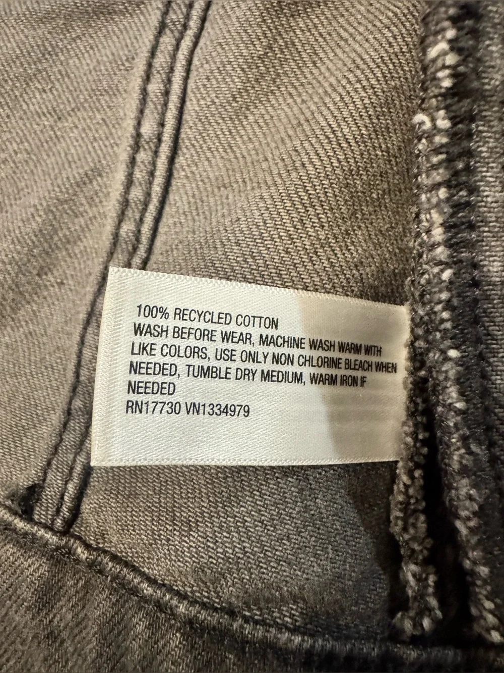 Cat & Jack Black Girls' Denim Trucker Jacket girls size 8
